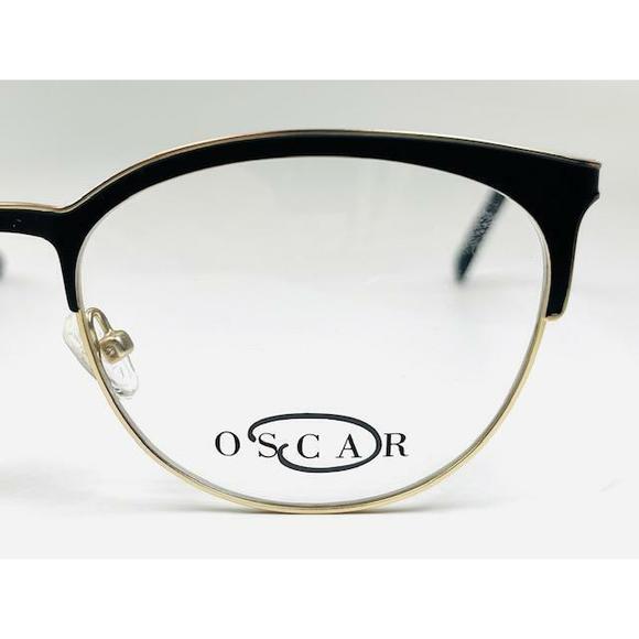 NEW OSCAR by Oscar De La Renta OSL-723 001 Black & Gold Eyeglasses 53/17/140